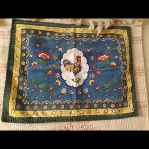 Fabric Placemats Rooster Design x 2